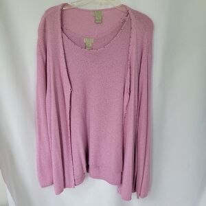 Sigrid Olsen 2 Pc Lilac Knit Sweater Set NWT 3X